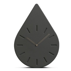 Black Wood Raindrop Shape Wall Clock,Nordic Modern Wall Clock,Silent Quartz MDF Wall Clock