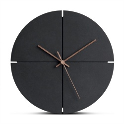 Concise Design Wooden Wall Clock,12 Inch Home Decor Wall Clock, Silent MDF Wall clock