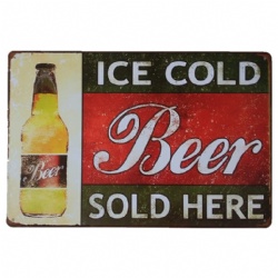 nostalgic tin poster, vintage metal sign, wall art tin sign