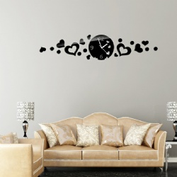 DIY Mirror Wall Clock Wall Sticker Home Decor Bedroom Living Room 60 * 60CM
