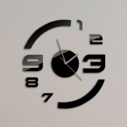 Manufacture direct sale elegant circle shape acrylic mirror wall clock
