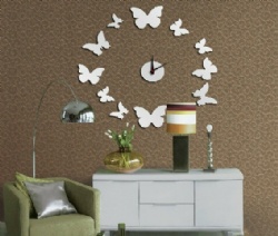 Modern Removable Mirror Acrylic Wall Clock Sticker Vinyl Art DIY 3D Home Decor