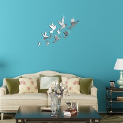 Novelty 3D Home Decoration DIY Mirror Effect Wall Sticker