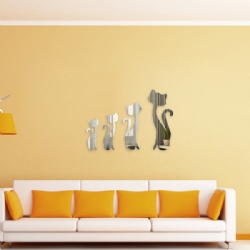 Home Decoration DIY Mirror Effect 3D Wall Stickers