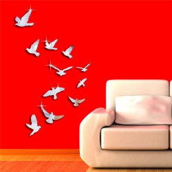 Happy Birds Modern Home Decor 3D Wall Stickers Sofa TV Background Wall Bedroom Decor