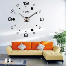 reloj de pared Home Decoration 3D Acrylic Living Room Wall Sticker Clock
