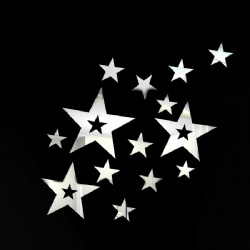 Gift Parkling Stars Mirror Acrylic 3D DIY Removable Decal Art Wall Sticker