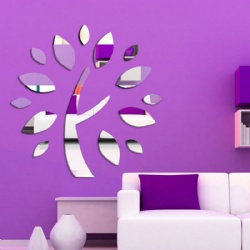 Family Tree Wish Tree DIY Acrylic Mirror Wall Stickers