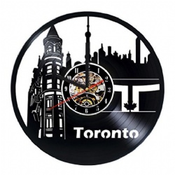 Toronto City Landscape Wall Clocks Gifts for Kids Room Decoration