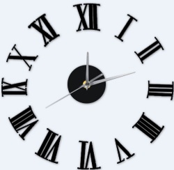 Roman Numbers Digital Quartz DIY Modern Clocks Acrylic Vintage Wall Clock