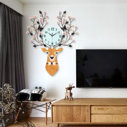 Creative deer head wall clock