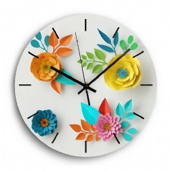 Mute Wall Clock Wooden Morden 3D Clock