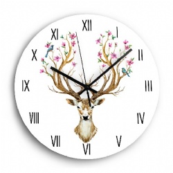 Flower Design Romantic Wall Clocks, Hearts Digital Number Home Decor Wall Clocks