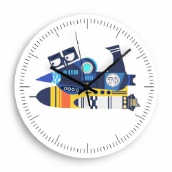 12 inch Kid's Room Decoration Non-ticking Mechanism Wall Clock