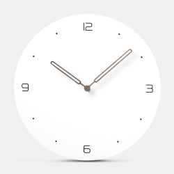 MDF Wood White European Design Watch Simple Modern Circular Wall Clocks Home Decoration