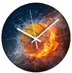 Basketball Vinyl Record Clock