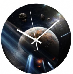 Earth Modern Design Planet Silent Vinyl Record Clock