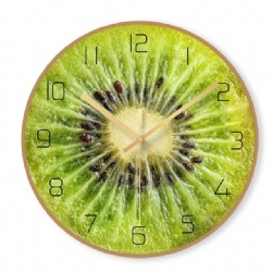 Luxury Designer Modern Glass Fruit Wall Clocks for Sale