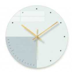 Customized Home Decor Glass Printing Wall Clock