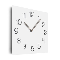 Decorative Large Wooden Wall Clock,Square Silent Hanging Clocks,Wood Quartz Wall Clock