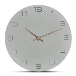 Gray MDF Wall Clock, Creative Wall Clock,Home Decoration Wall Clock